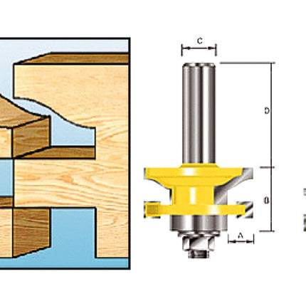 Makita Contraprofielfr+lag 41 S8 Contraprofielfrees met Kogellager – D-11900