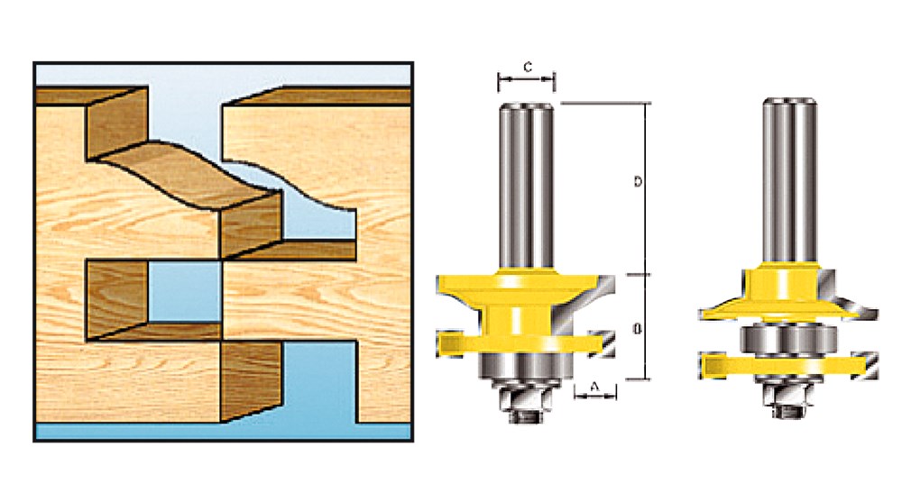 Makita Contraprofielfr+lag 41 S8 Contraprofielfrees met Kogellager – D-11900