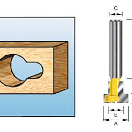 Makita Sleutelgatfrees 9,53 S8 – D-11988