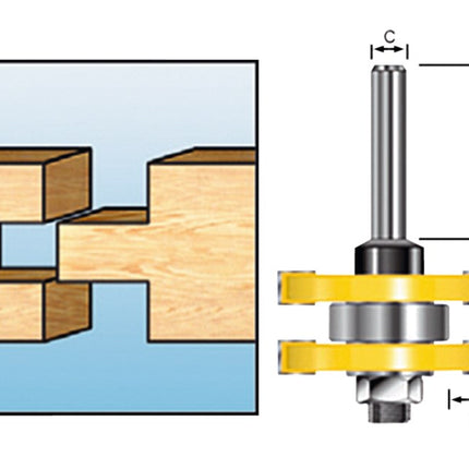 Makita Groef/veerfrees+lag S8 Groef/veerfrees met Kogellager – D-12011