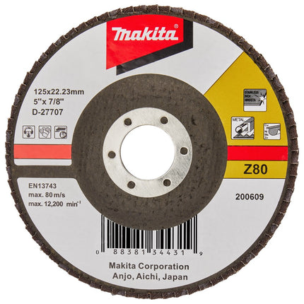 Makita Lamellenschijf 125mm Z80 SCHUURSCH.125X2mm K80 Uni-FZ – D-27707