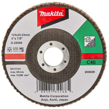 Makita Lamellenschijf 125mm C40 SCHUURSCH.125X22mm K40 SC-F – D-28086
