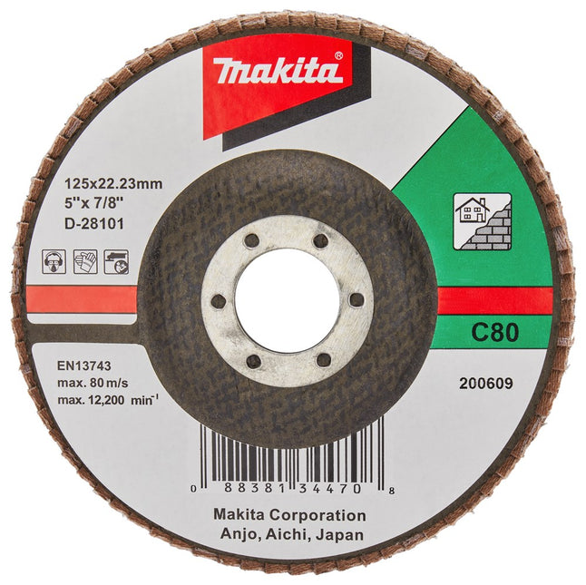 Makita Lamellenschijf 125mm C80 SCHUURSCH.125X22mm K80 SC-F – D-28101