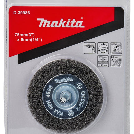 Makita Rondborstel 6X75mm Vlakborstel Drd – D-39986