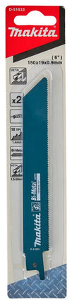 Makita Reciprozaagblad Metaal Rec.zaagbl Bi-M 152X19X0,9 1,4 – D-51633