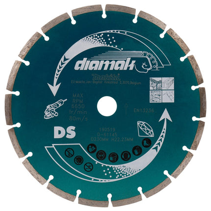 Makita Diamantschijf 230X22,23X2,4mm Diamantsch. 230mm Seg – D-61145