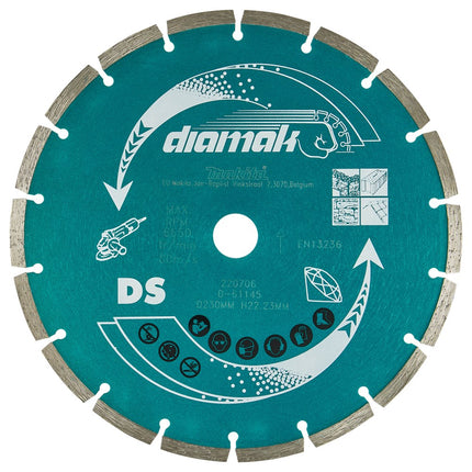 Makita Diamantschijf 230X22,23X2,4mm Diamantsch. 230mm Seg – D-61145