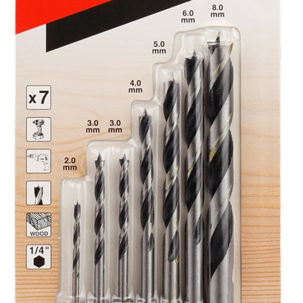 Afbeelding Makita houtspiraalborenset 8-dlg 1/4 D-62371