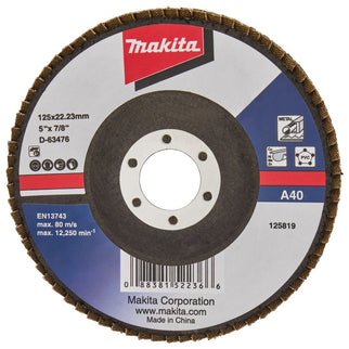Makita Lamellenschijf 125mm A40 SCHUURSCH.125X22mm K40 Uni-AE – D-63476
