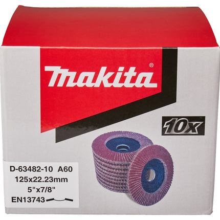 Makita Lamellenschijf 125mm A60 Lamellensch. 125X22mm 10st – D-63482-10