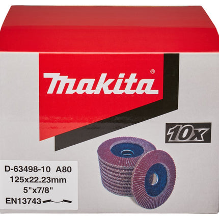 Makita Lamellenschijf 125mm A80 Lamellensch. 125X22mm 10st – D-63498-10