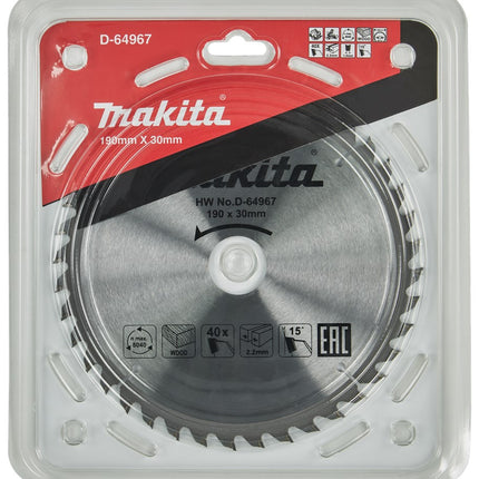 Makita HM Zaagbl 190X30X2,2 T40 – D-64967