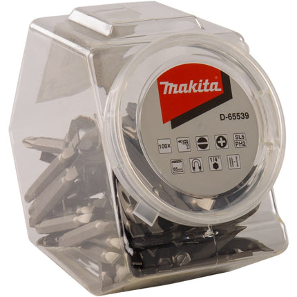 Makita Schroefbit Dubbel PH2-SL5 65mm in POT 100 stuks – D-65539