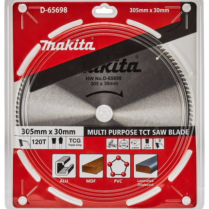 Makita Cirkelzaagblad 305X30X2,8 120T 5G Multizaagblad 305X30X2.8mm – D-65698