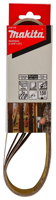 Makita Schuurband K150 30X533 Red - 5st – D-67119