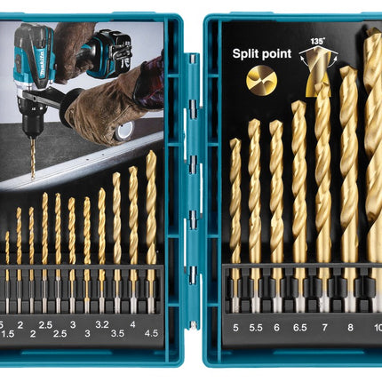 Afbeelding Makita borenset hss-tin 19dlg D-67527