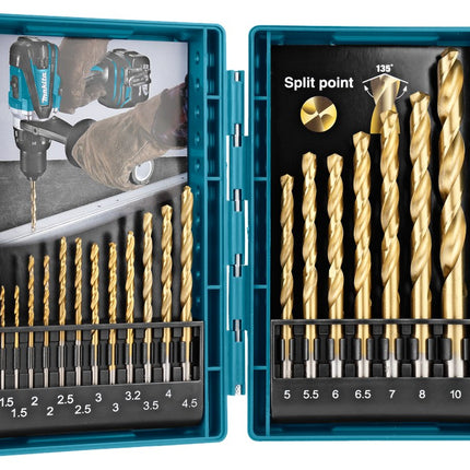 Afbeelding Makita borenset hss-tin 19dlg D-67527