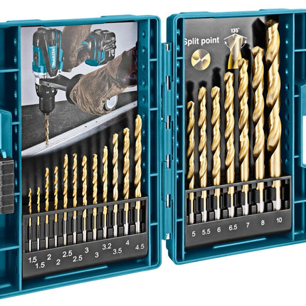 Afbeelding Makita borenset hss-tin 19dlg D-67527