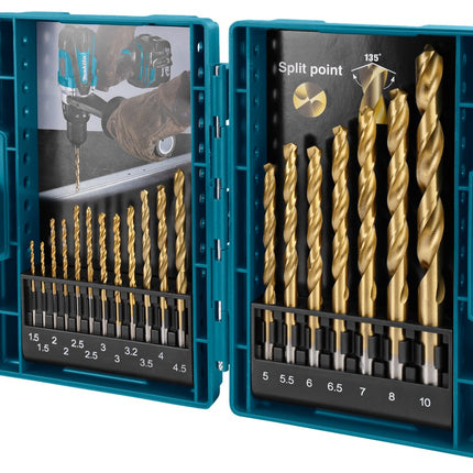 Afbeelding Makita borenset hss-tin 19dlg D-67527