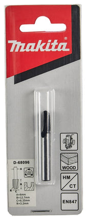 Makita Holprofielfrees 6,4X12,7 S6 – D-68096