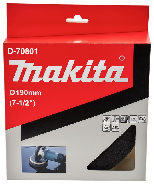 Makita Polijstschijf Spons Zwart 190mm – D-70801
