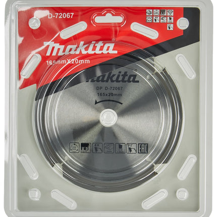 Makita Cirkelzaagblad Vezelcementplaat Zaagblad PCD 165X20X1,8 4T 12G – D-72067
