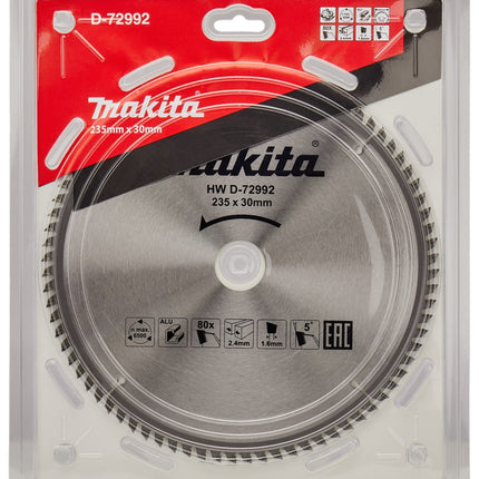 Makita HM Zaagblad ALU 235X30 80T 5G – D-72992