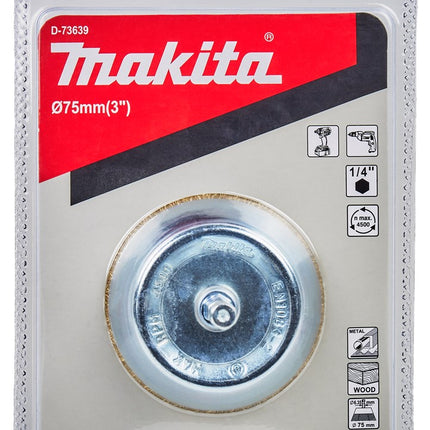 Makita Komborstel ZK1/4" " X75mm 75mm 1/4" Vermes – D-73639
