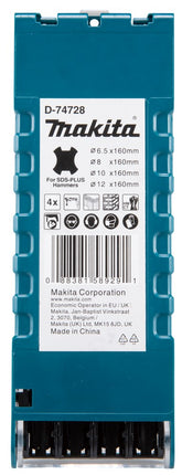 Makita Sds+hamerbset 4DLG 6.5/8/10/12 – D-74728