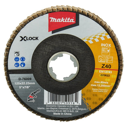 Makita Lamellenschuurschijf X-LOCK 125mm Z40 Schuurschijf – D-76009
