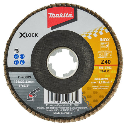 Makita Lamellenschuurschijf X-LOCK 125mm Z40 Schuurschijf – D-76009