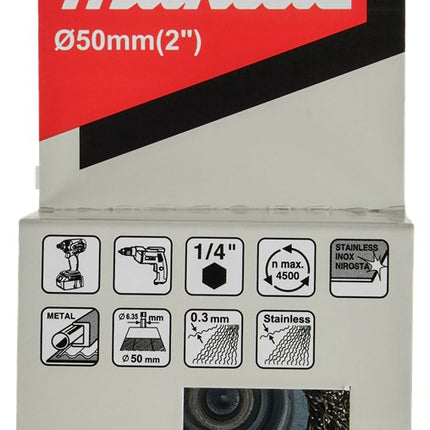 MAKITA D-76560 KOMBORSTEL 1/4"X50MM RVS