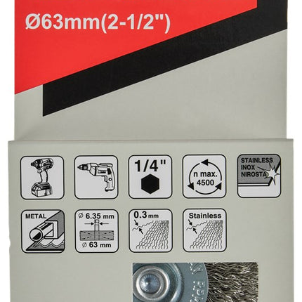 MAKITA D-76629 RONDBORSTEL 1/4"X65MM RVS