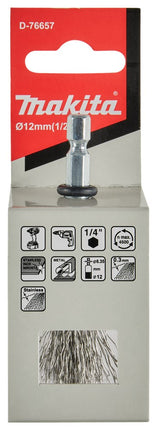 MAKITA D-76657 PENSEELBORSTEL 1/4"X12MM RVS