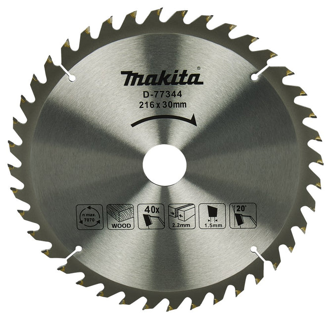 Makita AFKORTZAAGBLAD HOUT 216X30X1,5 40T 20G