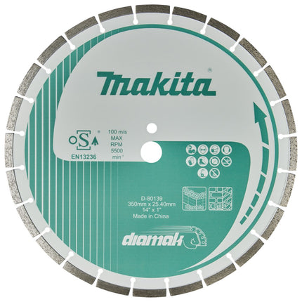 Afbeelding Makita diamantschijf 350x25.4mm D-80139