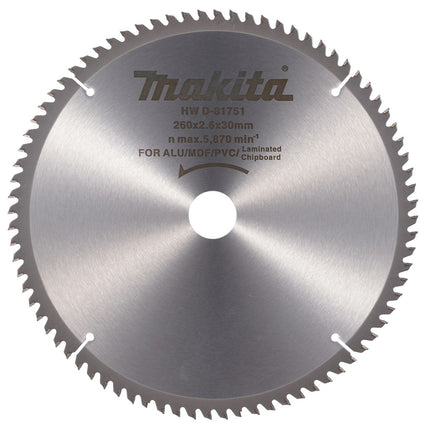 Afbeelding Makita zaagb multi 260x30 80t 5g D-81751