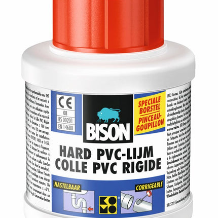 1312020 Bison Rigid PVC Adhesive Bottle 250 ml NL/FR