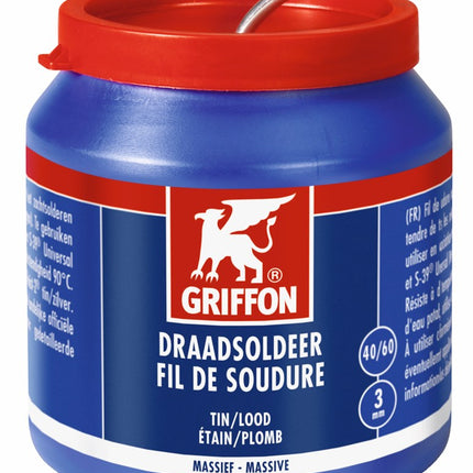 1236227 Griffon Solder Wire Tin/Lead 40/60 Solid Ø 3.0 mm Container 500 g NL/FR