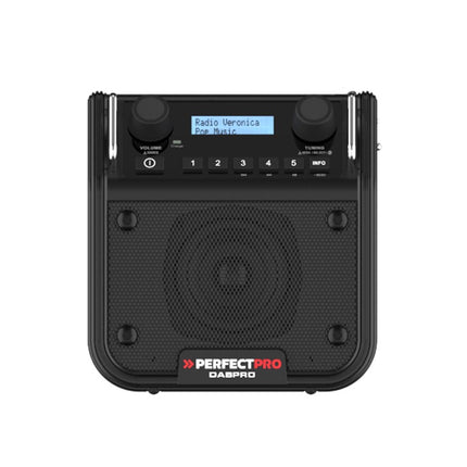 Perfectpro DPR2 Dabpro Bouwradio 2 DAB+ FM Bluetooth Oplaadbaar