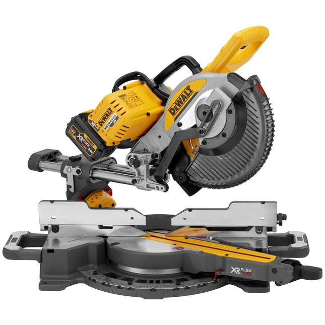 DeWALT 54v xr flexvolt 250mm afkort- en verstekzaag - 2x 6.0ah accu's en snellader DCS727T2