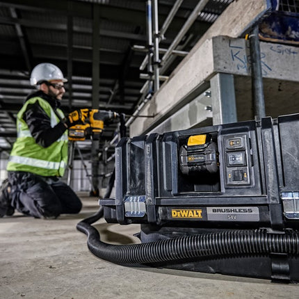 DeWALT 54v xr flexvolt m-klasse nat&droog stofzuiger - 2x 6.0ah accu en snellader DCV586MT2