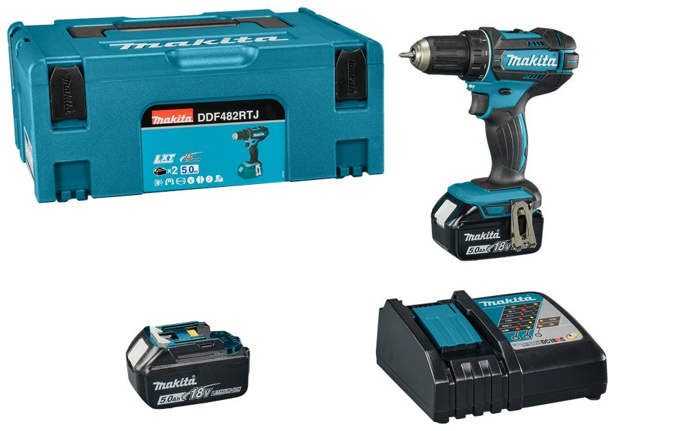 Makita DDF482RTJ 18V Boor- Schroefmachine in Mbox