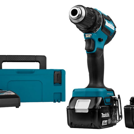 Makita DDF485RFJ KLOPBOORSCHROEFMACHINE 18V 3,0 AH ACCU (2 ST)