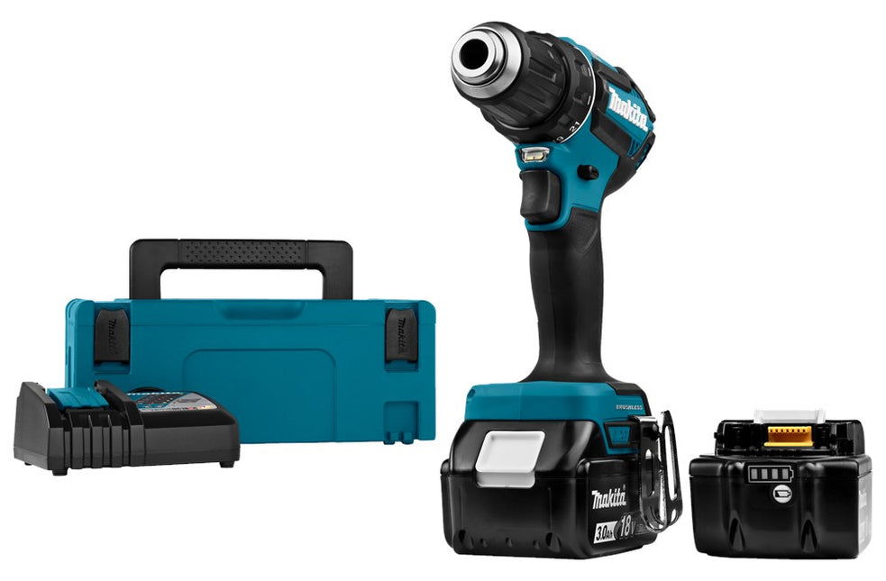 Makita DDF485RFJ KLOPBOORSCHROEFMACHINE 18V 3,0 AH ACCU (2 ST)