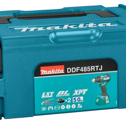 MAKITA DDF485RTJ BOOR/SCHROEFMACHINE 18V5,0 AH ACCU (2 ST)