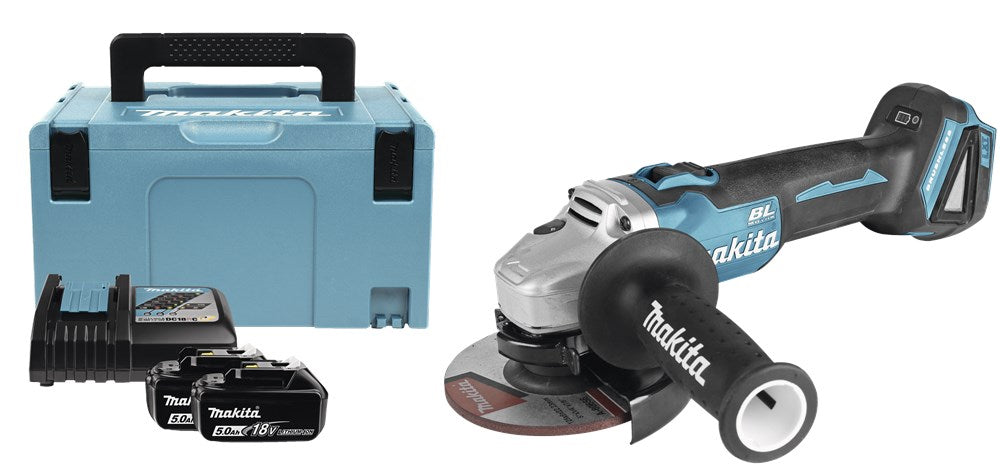 Makita DGA504RTJ 18V Haakse Slijper 125MM