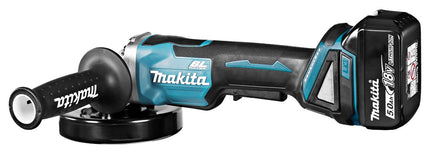Makita DGA505RTJ 18V Haakse Slijper 125mm met 2X 5.0Ah Accu's en Snellader