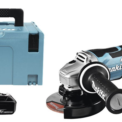 Makita DGA508RTJ 18V Haakse Slijper 18V 5.0Ah 125MM