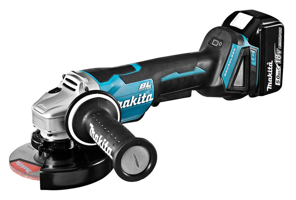 Makita DGA508RTJ 18V Haakse Slijper 18V 5.0Ah 125MM